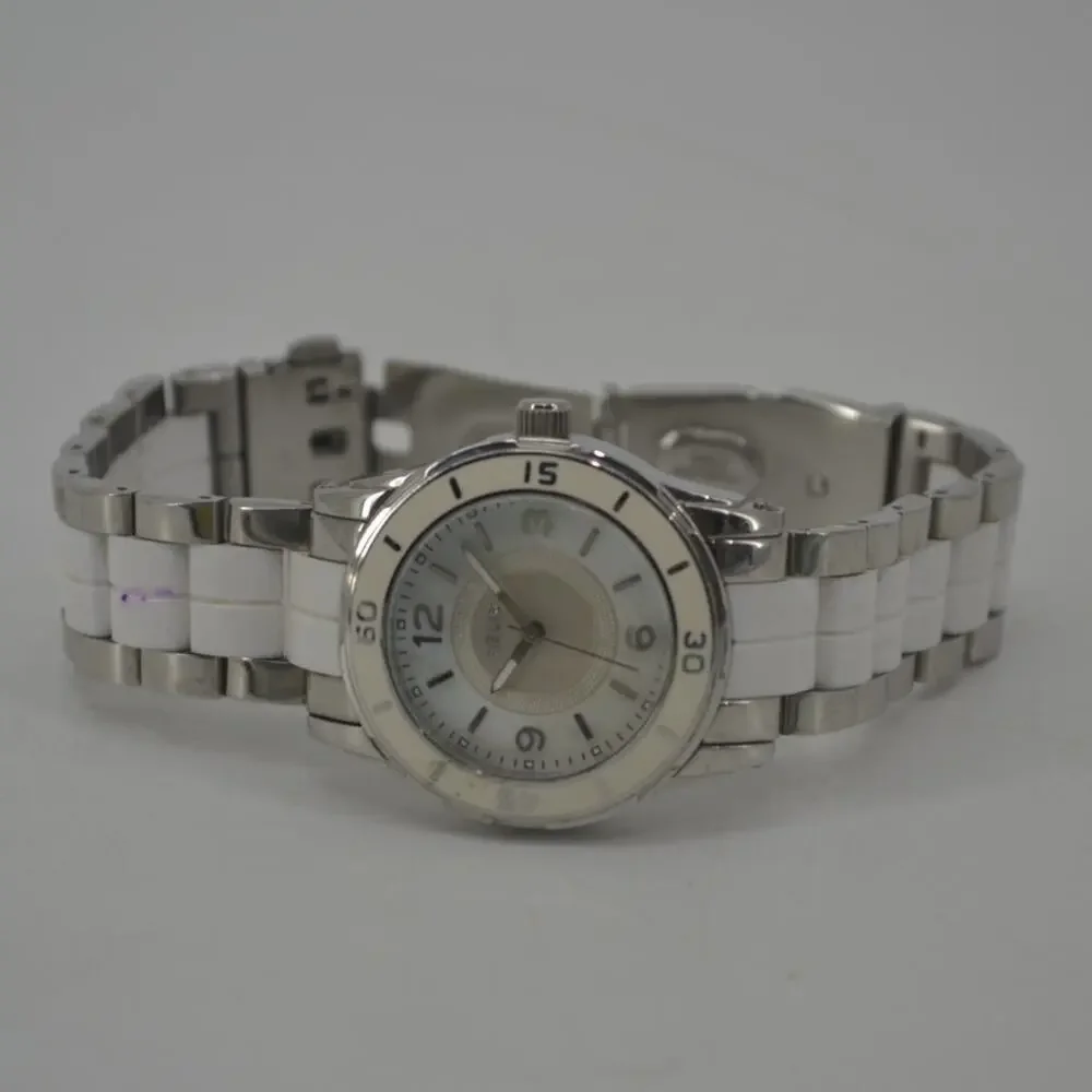 Relic Mother of Pearl Watch Wristwatch Y2k 90s Relic 34mm Enamel Bezel Dial